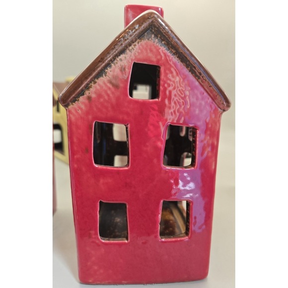 Mini Ceramic Village  Six Houses. Light Up With Your Candles - Picture 10 of 16